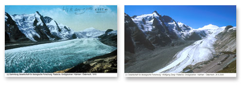 Gletscher im Vergleich