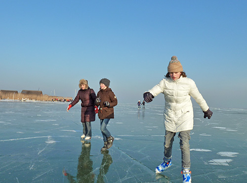 Eislaufen am Neusiedler See