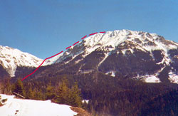 Die Veitsch aus dem Bärental aus gesehen